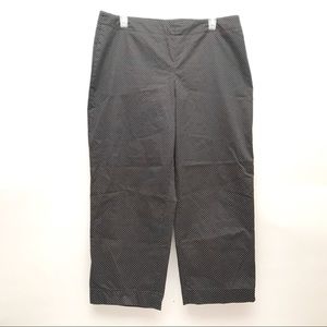 Talbots Black Polka Dot Capris Dress Pants Sz 12p